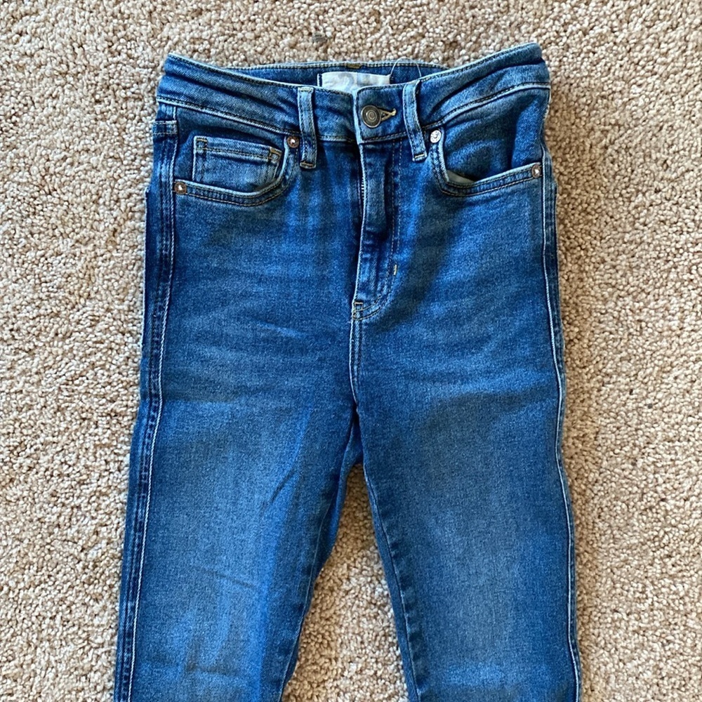 Free People Raw High-Rise Jegging in Deep Indigo - Picture 8 of 9